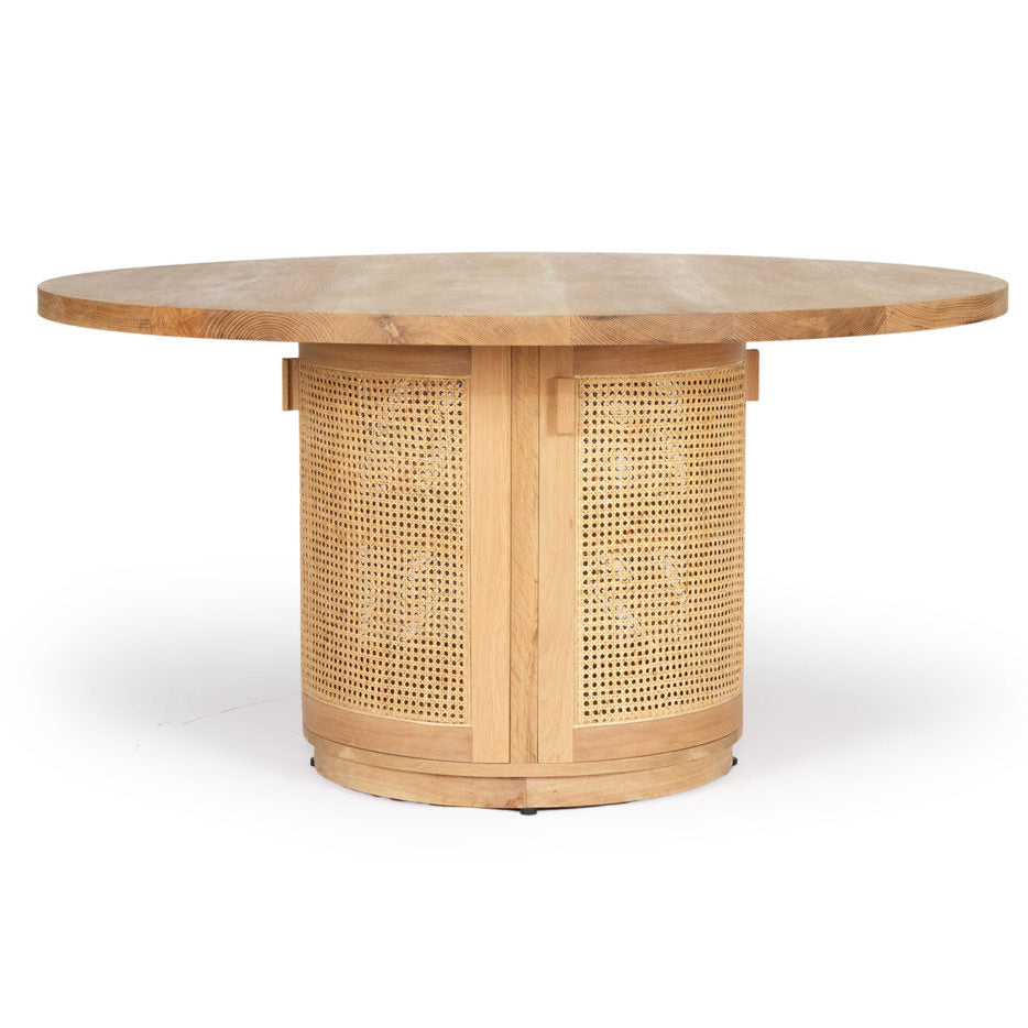 Coast Round Dining Table - teak and rattan Furniture - Magnolia Lane