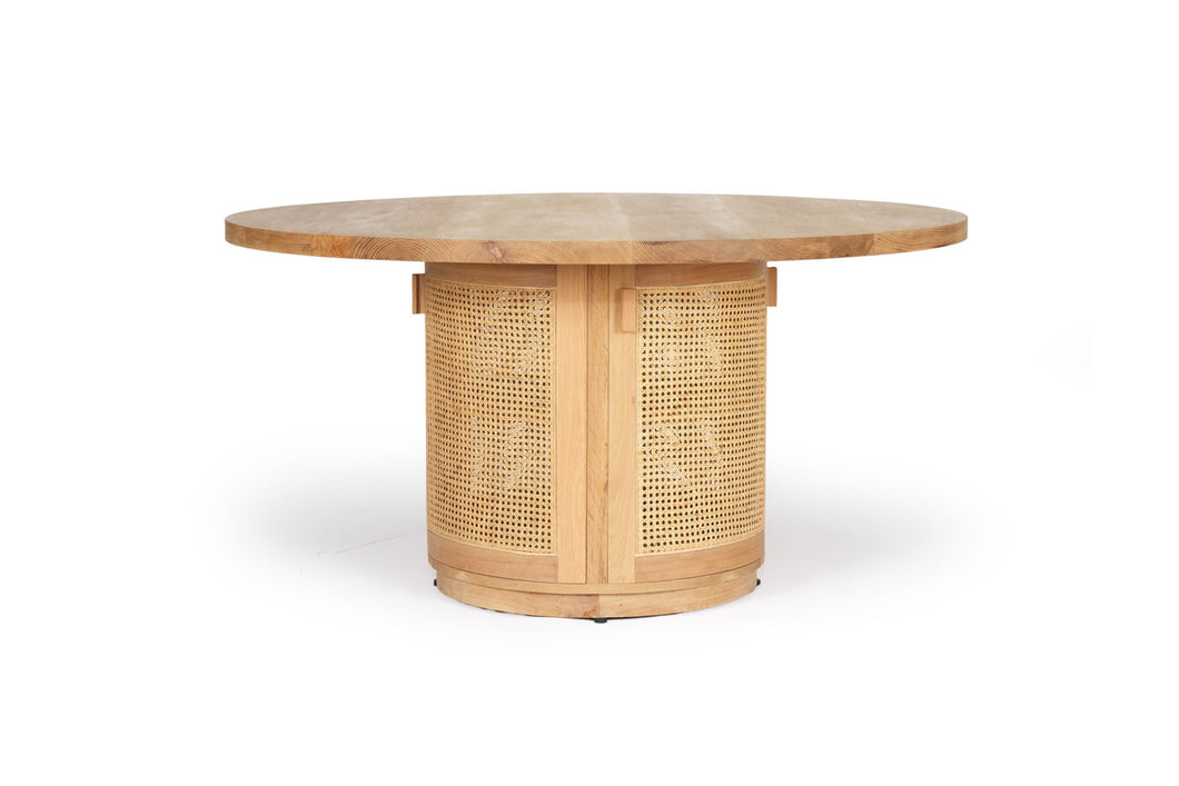 Coast Round Dining Table - teak and rattan Furniture - Magnolia Lane
