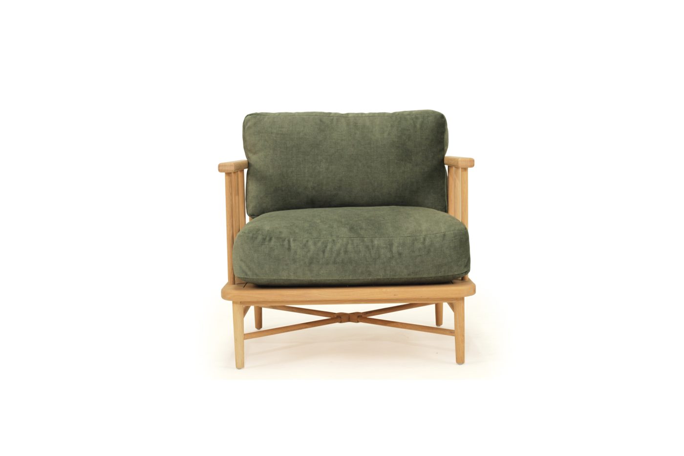 Harbour Island Armchair Green Velvet Magnolia Lane
