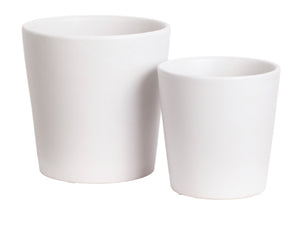 Ceramic Cone Pot | Matte White - Magnolia Lane