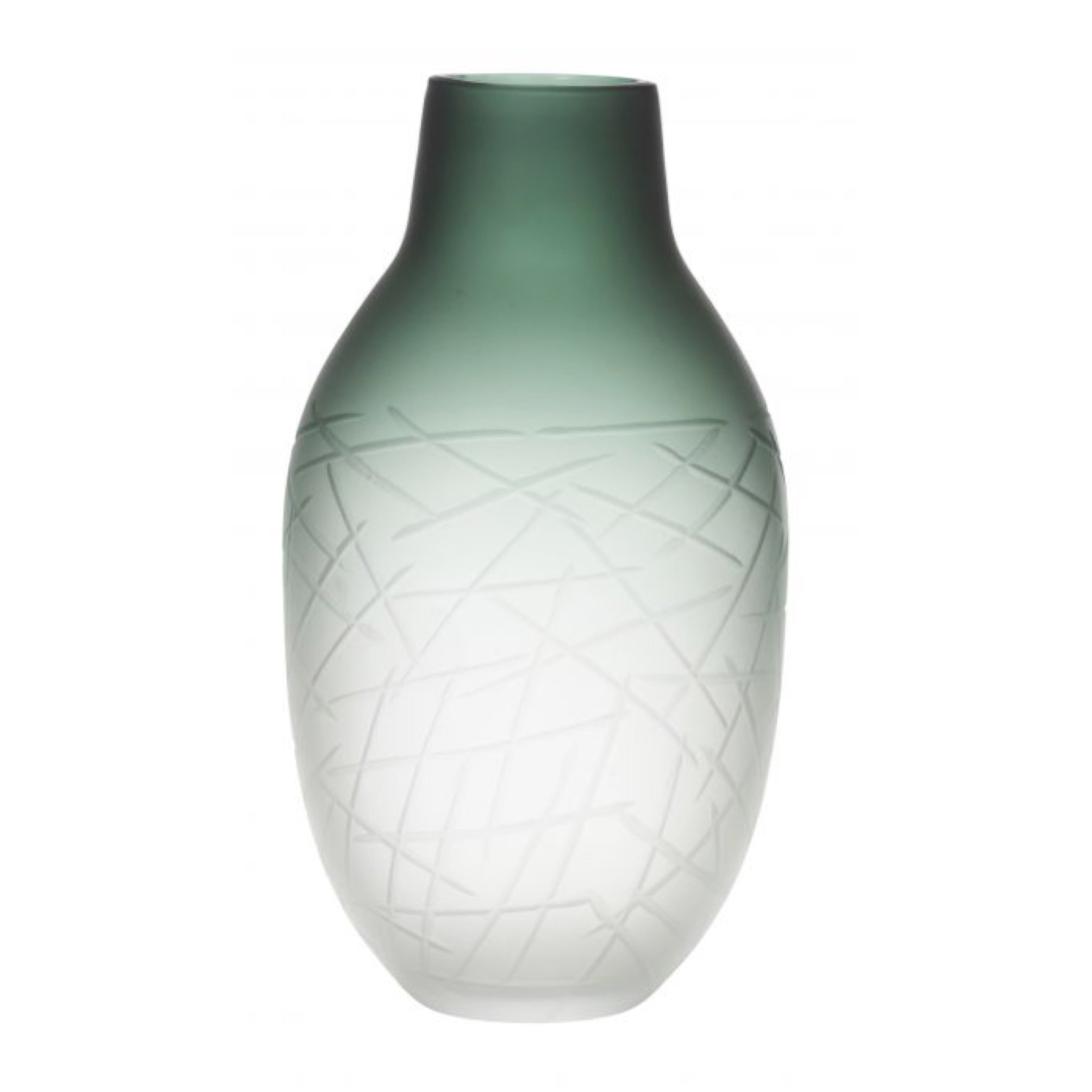 Arden Vase is a beautiful green glass vase perfect for modern styling - Magnolia Lane