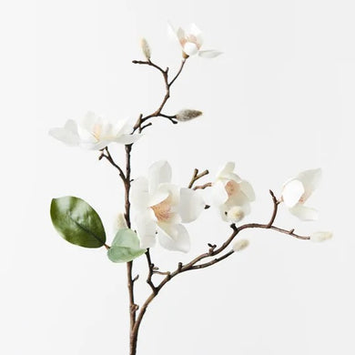 Magnolia Japanese Spray | White-Faux Flowers-Magnolia Lane