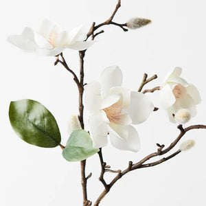 Magnolia Japanese Spray | White-Faux Flowers-Magnolia Lane