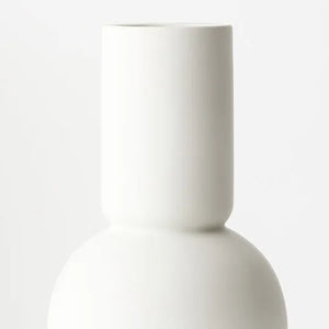 Isobel white vase with a modern design to suite a coastal or scandinavian style, Magnolia Lane home decor Sunshine Coast