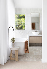 Load image into Gallery viewer, Costa ivory coast eterrazzo stool, Magnolia Lane, bathroom interior