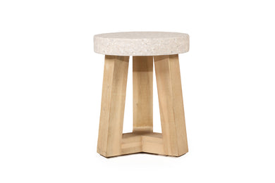 Costa ivory coast eterrazzo stool, Magnolia Lane