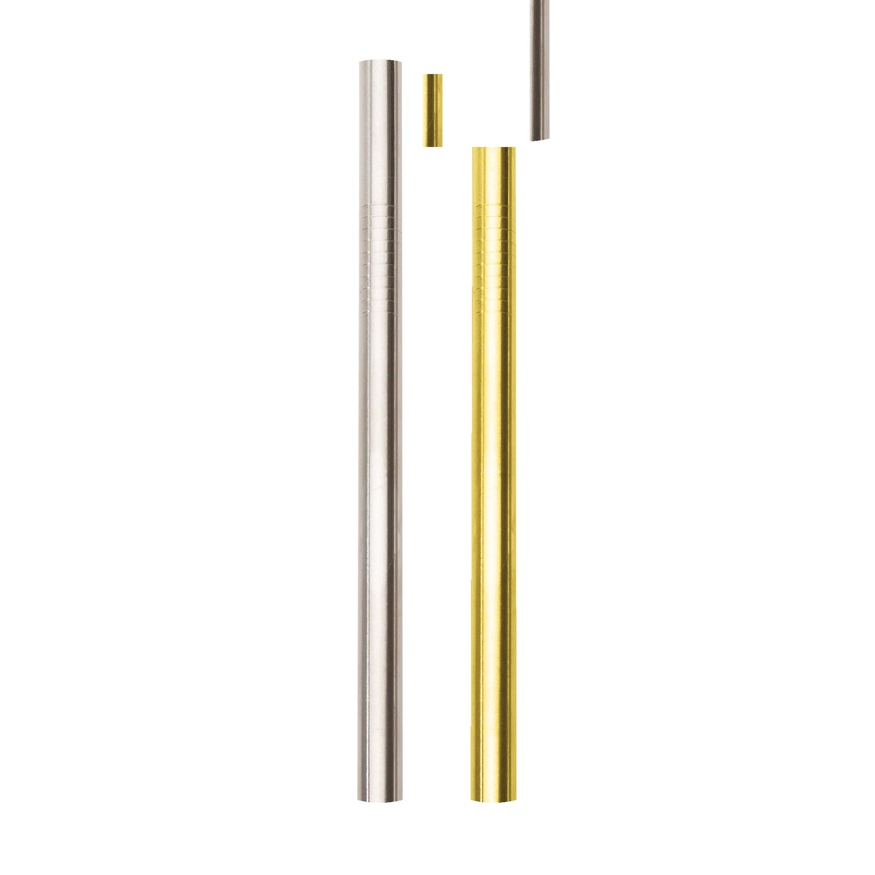 Reusable Metal Cocktail Straws S6 | Assort Silver + Gold - Magnolia Lane