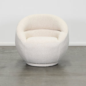 Luna Swivel Chair in, Oatmeal Boucle, Magnolia Lane modern living - front