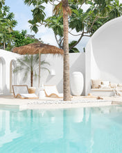 Load image into Gallery viewer, Mykonos sun lounger in white by the pool  by Uniqwa, Mangolia Lane