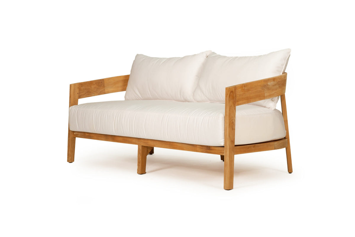 Noosa Outdoor Two Seater Sofa, front angle view.