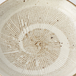 Organic spiral plate, 13 cm in a sand glaze, made in Japan, Magnolia Lane artisan ceramics