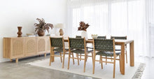 Load image into Gallery viewer, Woven Leather dining chair for the modern dining room, Magnolia Lane 1