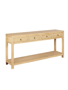 Reclaimed Elm Timber Console | 4 Draw