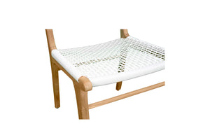 Resort open weave dining chairs in white, Magnolia Lane full outdoor coastal furniture 3