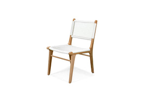 Resort open weave dining chairs in white, Magnolia Lane full outdoor coastal furniture 6