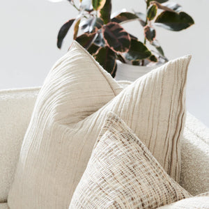 Sabbia cushion in natural, linen and cotton blend by Eadie Lifestyle, Magnolia Lane