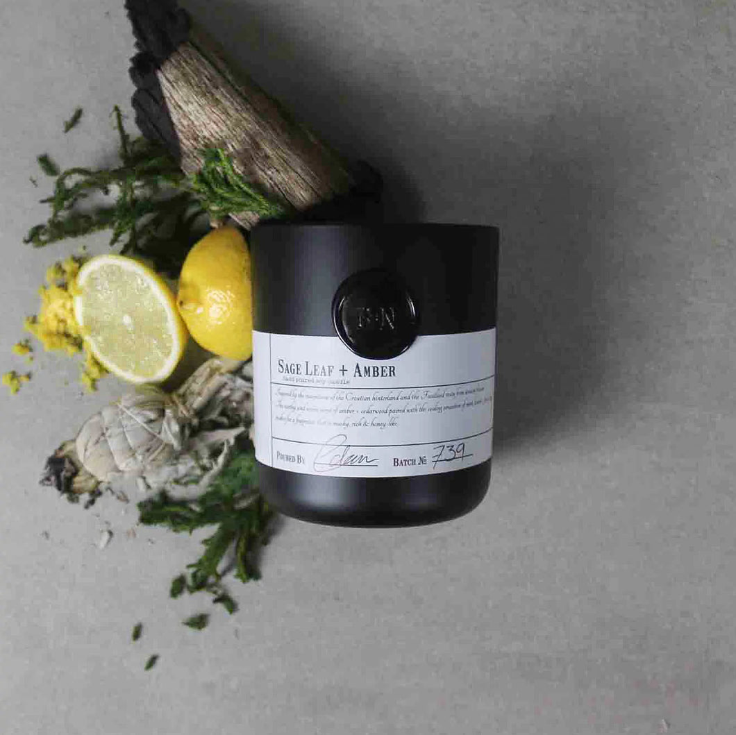 Sage Leaf and Amber Candle, Magnolia Lane sensory range