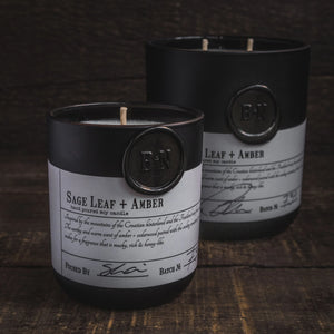 Sage Leaf and Amber Candle, Magnolia Lane giftware range