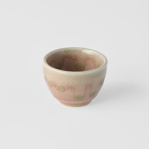 Sake cup or tealight holder in blush pink glaze, Magnolia Lane artisan home made home decor