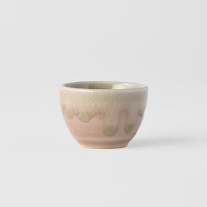 Sake cup or tealight holder in blush pink glaze, Magnolia Lane artisan home decor