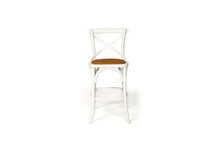 Load image into Gallery viewer, Settler Provincial Cross Back Counter Stool in White, Magnolia Lane modern furniture 1