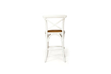 Load image into Gallery viewer, Settler Provincial Cross Back Counter Stool in White, Magnolia Lane modern furniture 5