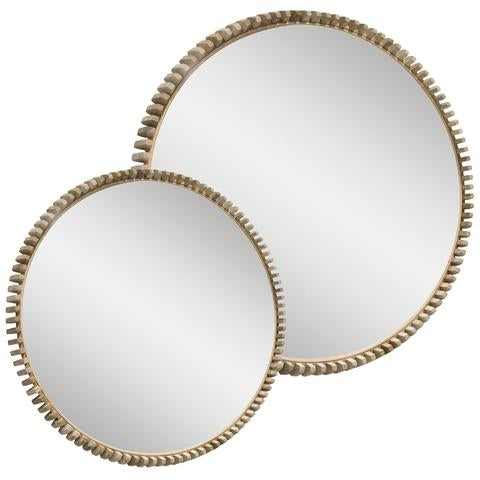 Lindi Round Mirrors | Natural Oak - Uniqwa Collections - Magnolia Lane
