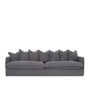 Singita four seater sofa by Uniqwa Collections, Magnolia Lane Coastal Living - charcoal front