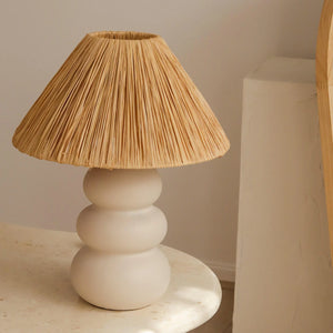 Paola and Joy Sofia raffia table lamp, Magnolia Lane designer lighting Australia wide delivery