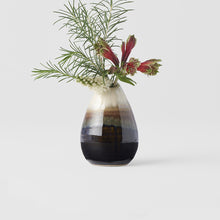 Load image into Gallery viewer, Teardrop Shaped Vase in Brown with drip glaze, made in Japan, Magnolia Lane modern home decor Sunshine Coast