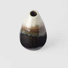 Load image into Gallery viewer, Teardrop Shaped Vase in Brown with drip glaze, made in Japan, Magnolia Lane home decor
