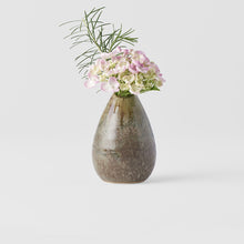Load image into Gallery viewer, Teardrop Shaped Vase in Mottled Green, made in Japan, Magnolia Lane home decor 1