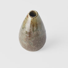 Load image into Gallery viewer, Teardrop Shaped Vase in Mottled Green, made in Japan, Magnolia Lane home decor