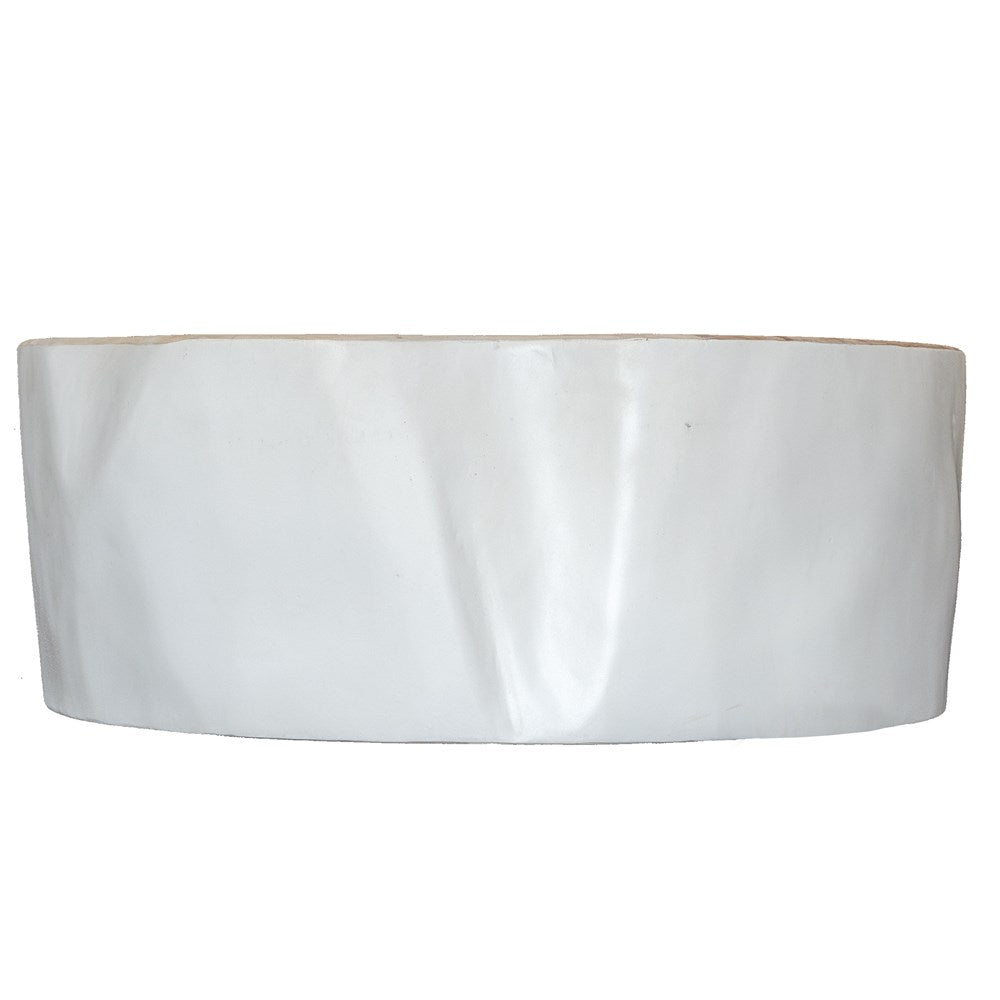 Trunk Coffee Table in White, front view of the painted timber side