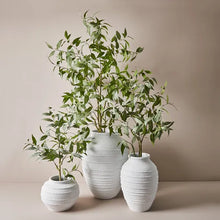 Load image into Gallery viewer, White textured vessel, Magnolia Lane Mediterranean style decor, vases and vessels